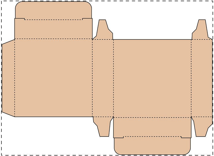 Custom kraft paperboard box