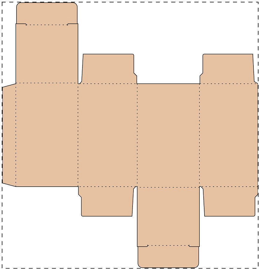 Custom kraft paperboard box