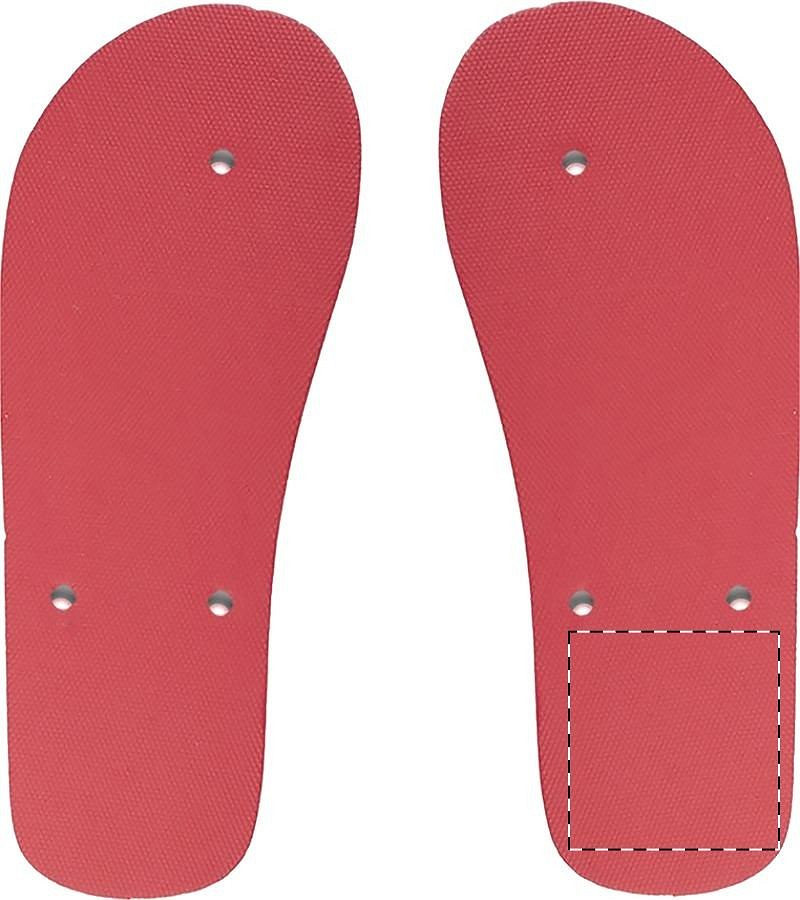 Right sole - below heel