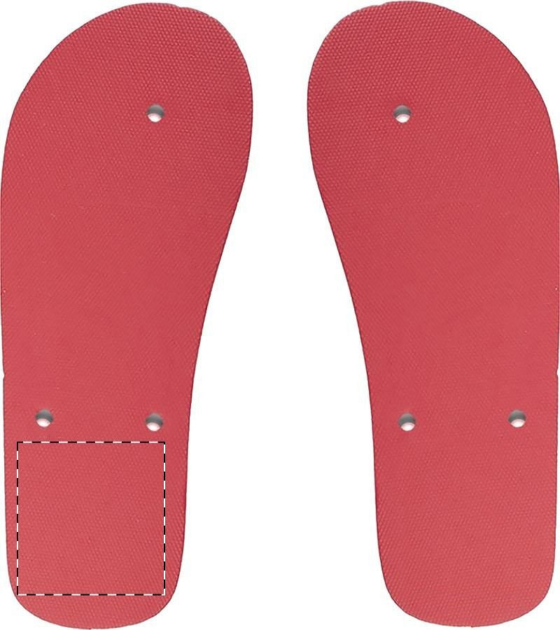 Left sole - below heel