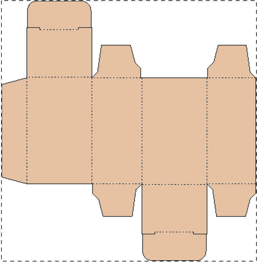 Custom kraft paperboard box