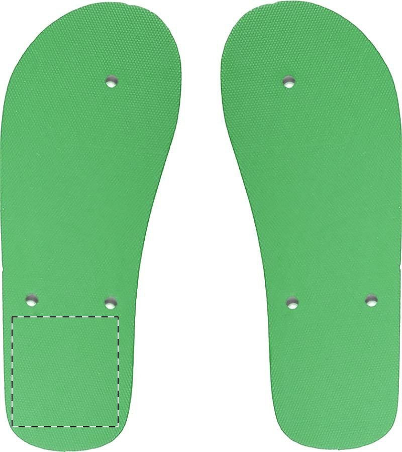 Left sole - below heel