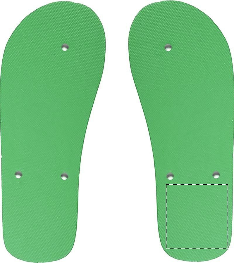 Right sole - below heel