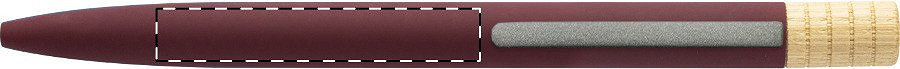 Ballpoint pen barrel - in line with clip