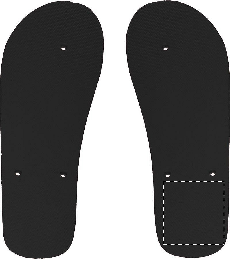 Right sole - below heel