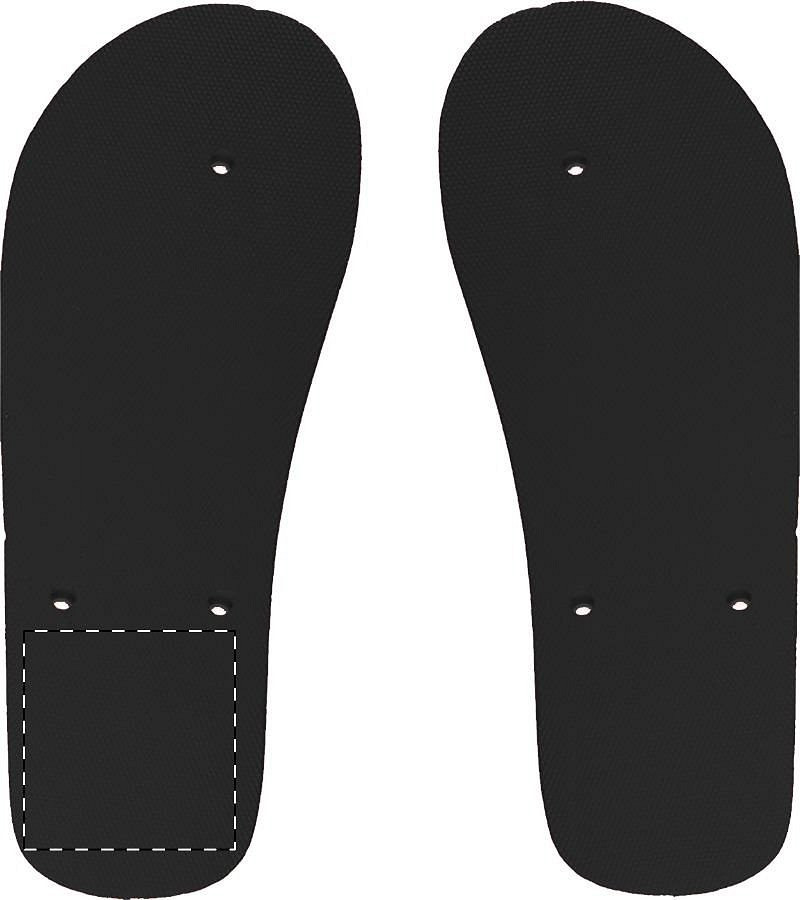 Left sole - below heel