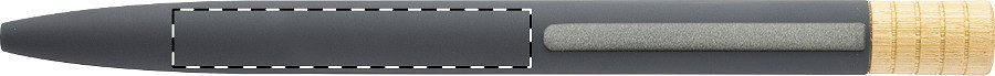 Ballpoint pen barrel - in line with clip