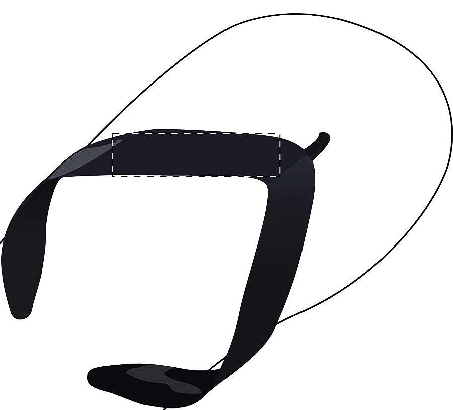 Left slipper - left strap