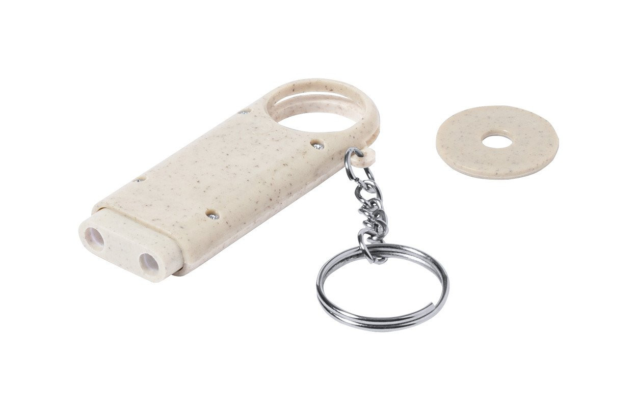 Evelyn trolley coin keyring