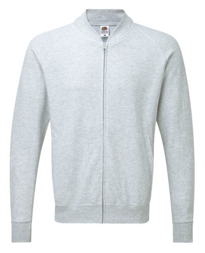Fruit Of The Loom Lightweight Baseball Sweat Jacket, Lagani Dusk Sa Cipzarom