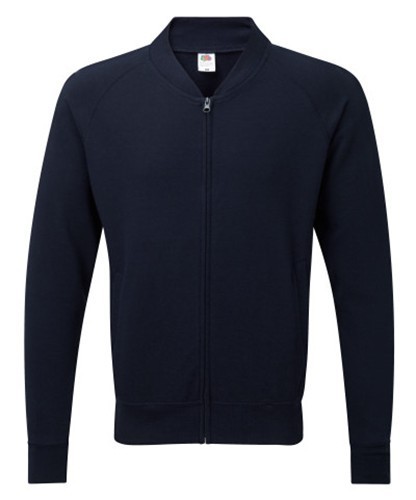 Fruit Of The Loom Lightweight Baseball Sweat Jacket, Lagani Dusk Sa Cipzarom