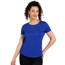 TARGET LADY, women's t-shirt, 100% cotton, slim fit, royal blue
