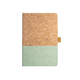 KLEE II. A5 notebook in cork and linen with lined sheets