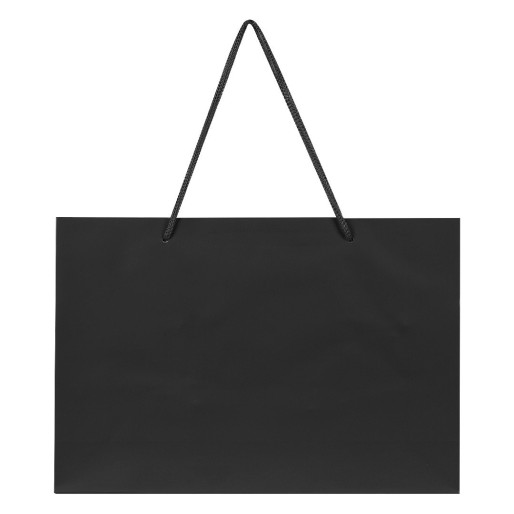 DINA HO, papirna kesa, mat laminirana, crna