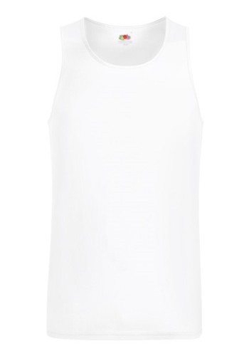 Fruit of the Loom, Performance Vest, Sports Athletic T-shirt for Men, White, 2XL