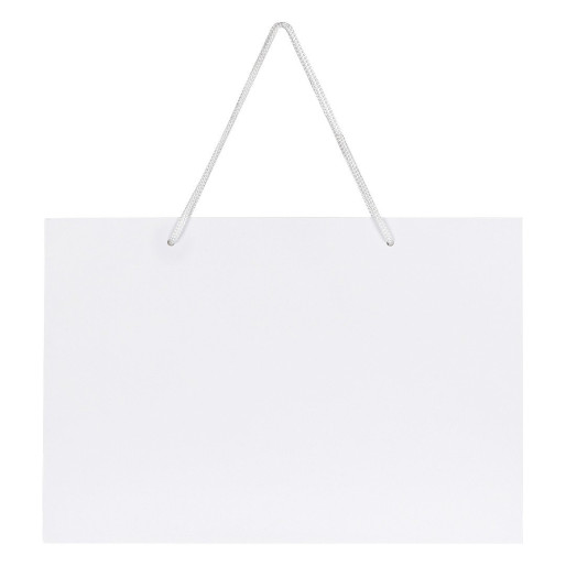 DINA HO, papirna kesa, mat laminirana, bela