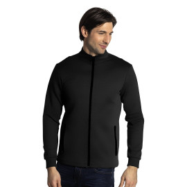 CLARK, unisex high collar sweatshirt black