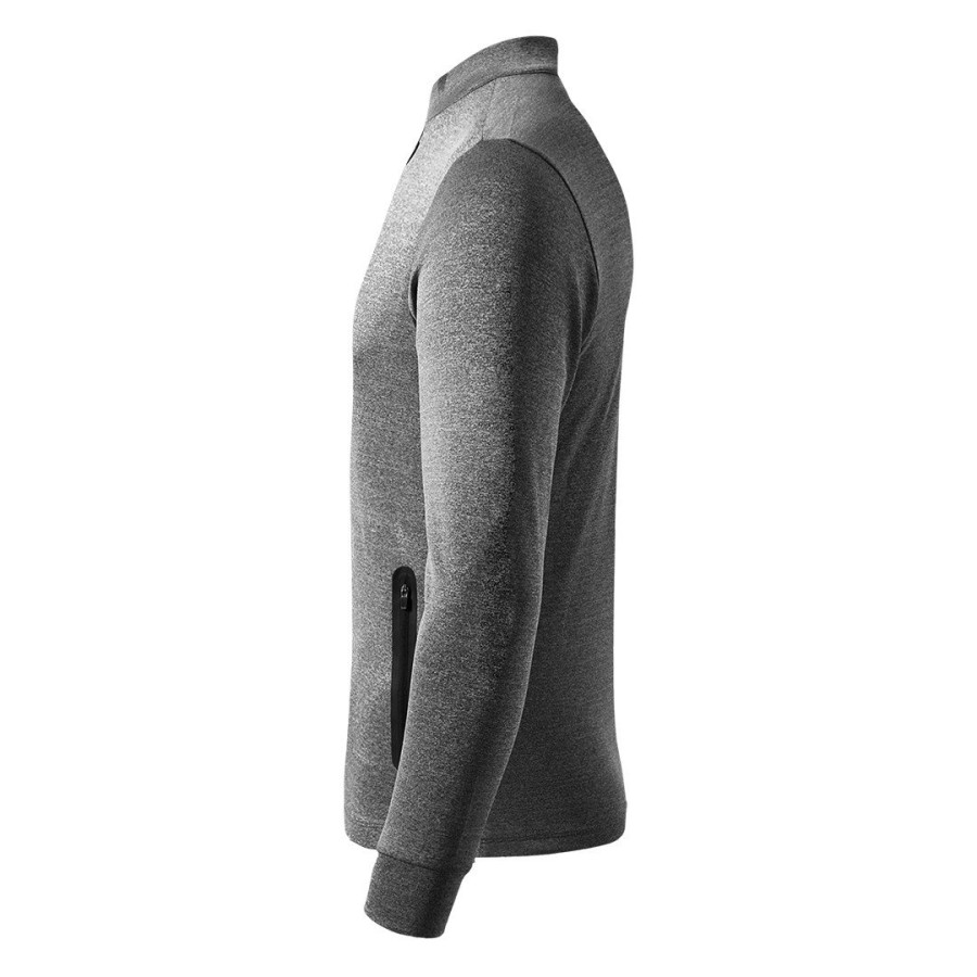 CLARK, unisex high collar sweatshirt ash