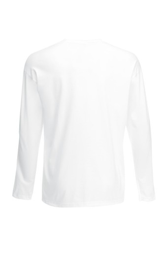 Fruit of the Loom, Super Premium, Men's Long Sleeve Cotton T-shirt, White, L