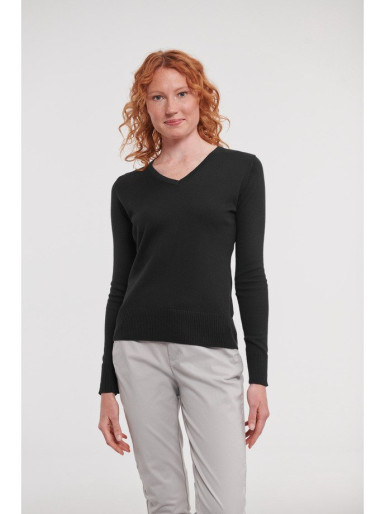 Women's Striped Pullover V-neck