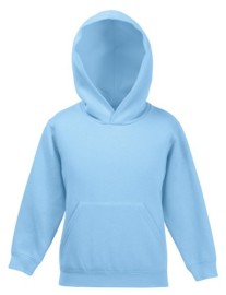Fruit Of The Loom, Kids Classic Hooded Sweat, Hooded Sweatshirt, Sky Blue, 5-6