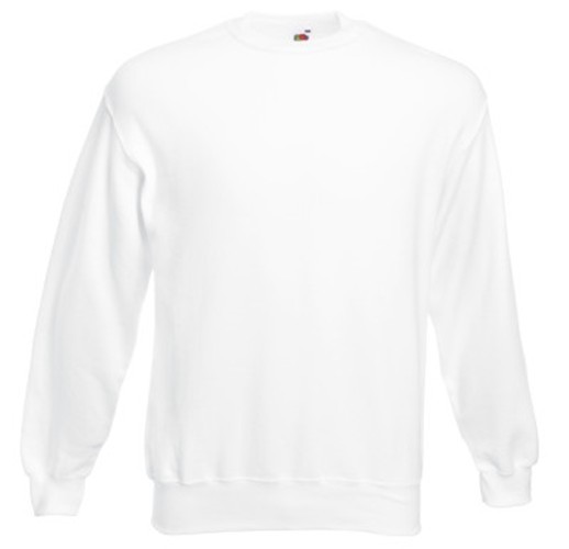 Fruit of the Loom, Classic Set-in Sweat, Classic Men's Hoodie, White, 3XL