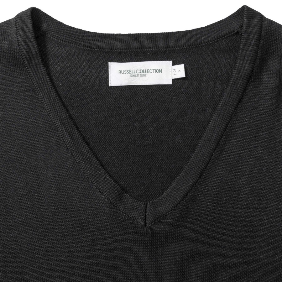 Ženski štrikani džemper na V izrez