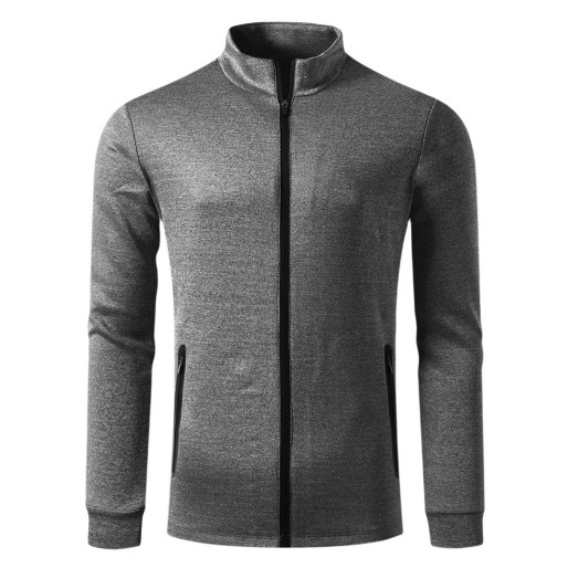 CLARK, unisex high collar sweatshirt ash