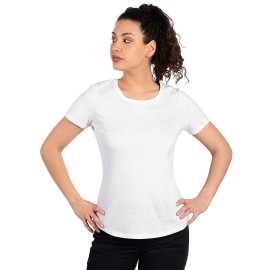 TARGET LADY, women's t-shirt, 100% cotton, slim fit, white