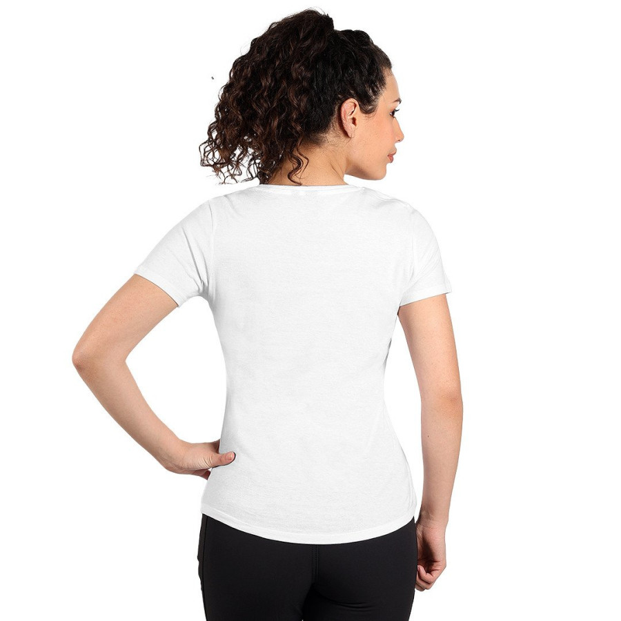 TARGET LADY, women's t-shirt, 100% cotton, slim fit, white