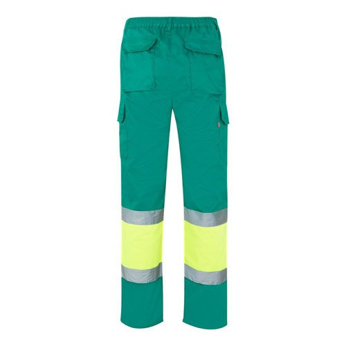 VL ATHENA. Two-tone twill trousers (210g/m²), lined, multi-pocket, in cotton (20%) and polyester (80%)