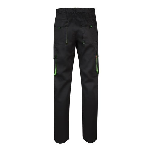 VL HYPNOS. Two-tone multi-pocket twill trousers (200g/m²), in cotton (35%) and polyester (65%)