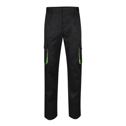 VL HYPNOS. Two-tone multi-pocket twill trousers (200g/m²), in cotton (35%) and polyester (65%)