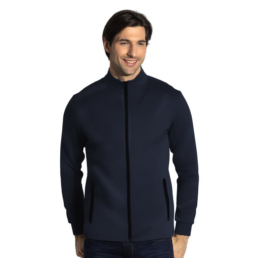CLARK, unisex high collar sweatshirt blue