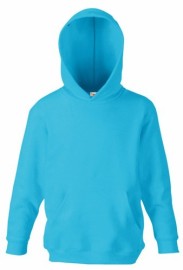 Fruit Of The Loom, Kids Classic Hooded Sweat, Kids Hoodie, Azure Blue, 9-11