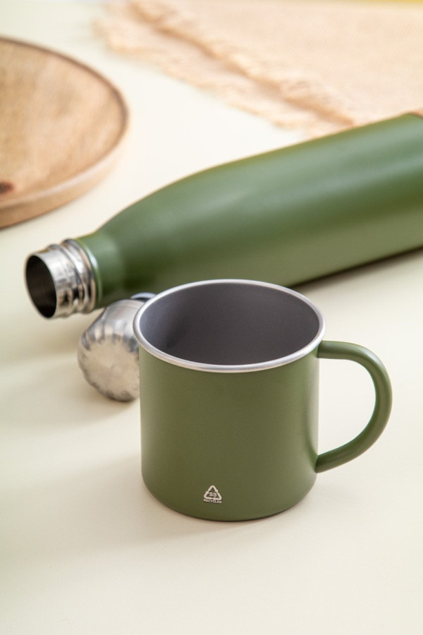 Hossa recycled stainless steel mug