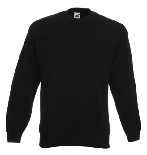 Fruit of the Loom, Classic Set-in Sweat, Classic Men's Hoodie, Black, S