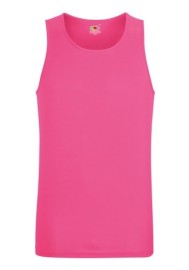 Fruit of the Loom, Performance Vest, Sports Athletic T-Shirt for Men, Fuchsia, 2XL