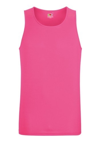Fruit of the Loom, Performance Vest, Sports Athletic T-Shirt for Men, Fuchsia, 2XL