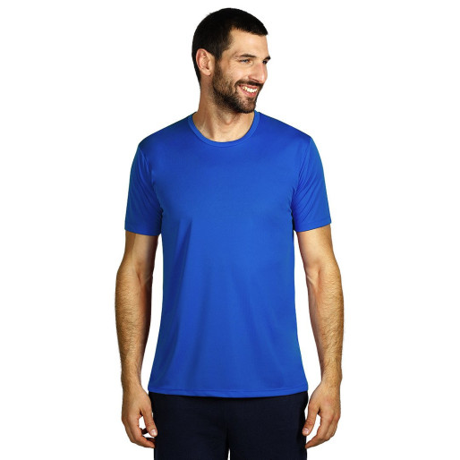 TEE, sports t-shirt, 100% polyester, royal blue