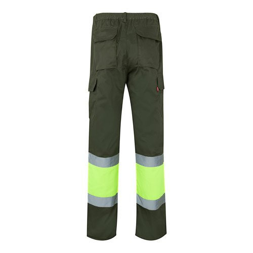 VL ATHENA. Two-tone twill trousers (210g/m²), lined, multi-pocket, in cotton (20%) and polyester (80%)