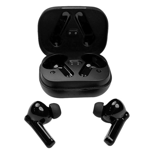 VIBRA, light up wireless stereo earbuds, black
