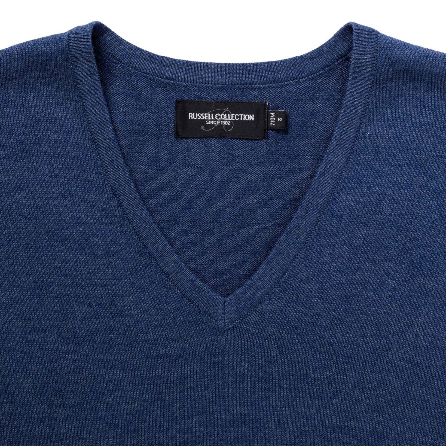 Ženski štrikani džemper na V izrez