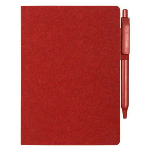 GRAIN, notebook with pen, red