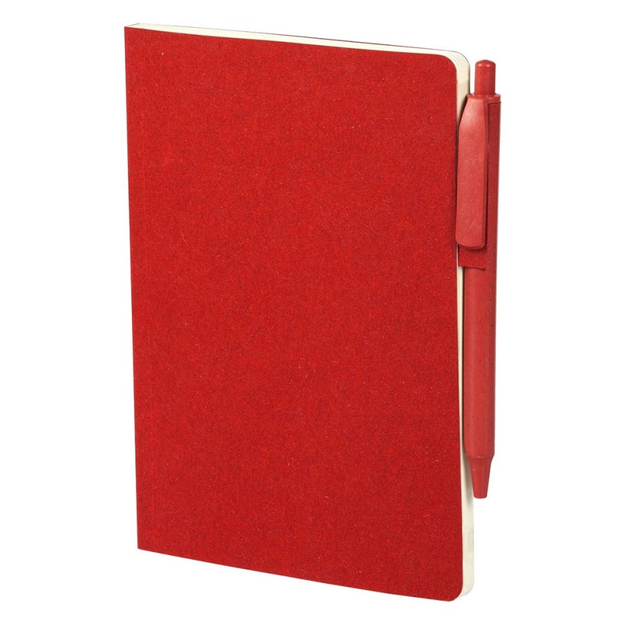 GRAIN, notebook with pen, red