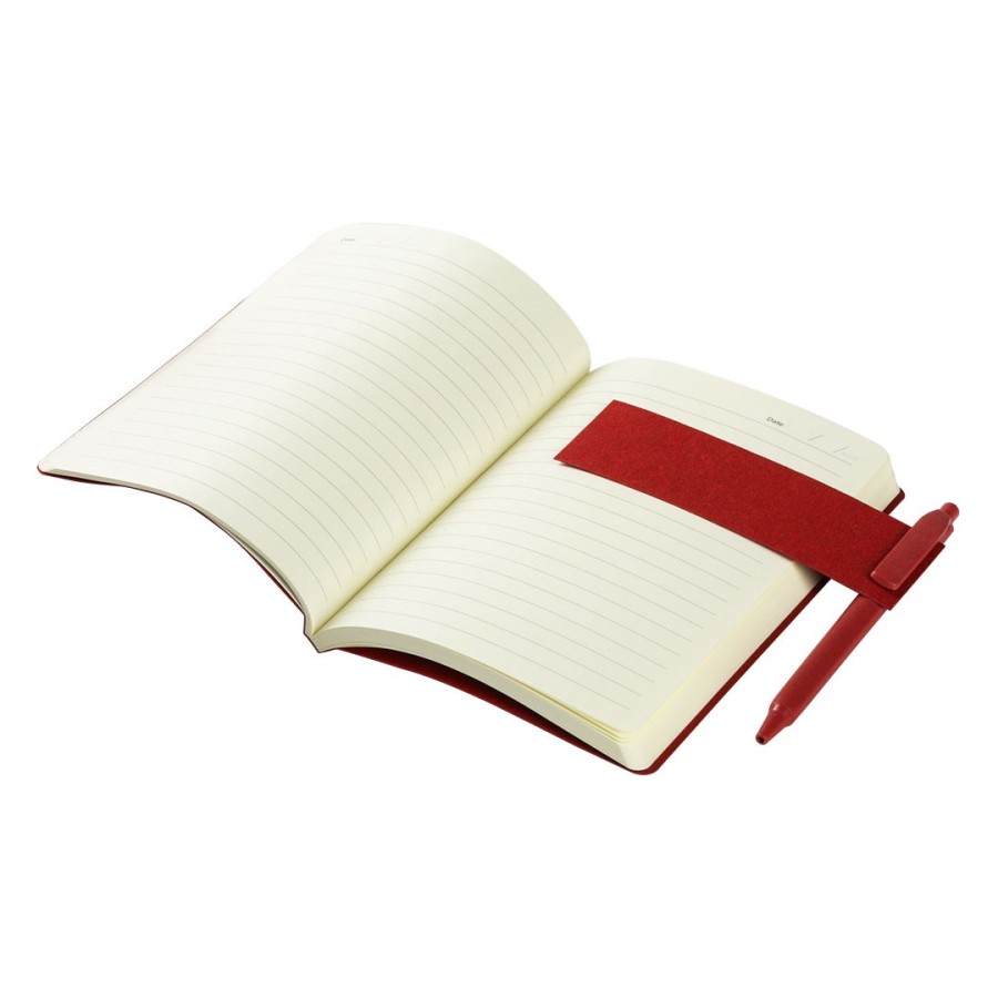 GRAIN, notebook with pen, red