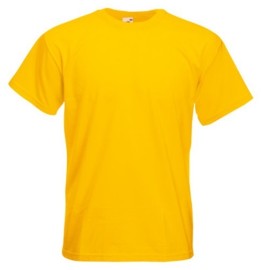 Fruit of the Loom, Super Premium, Men's Cotton T-shirt, Sunflower Yellow, XL