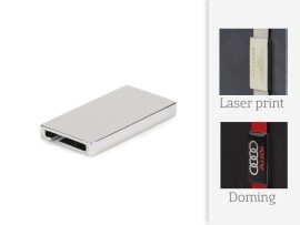 CLIP XL, metalna značka za notese, sjajni metal