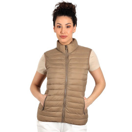 LIBERTY VEST WOMEN, light padded bodywarmer, light brown