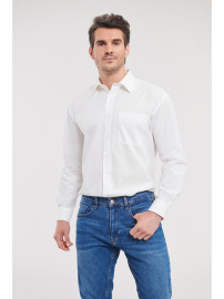 Men's LS Cot Pln Shirt